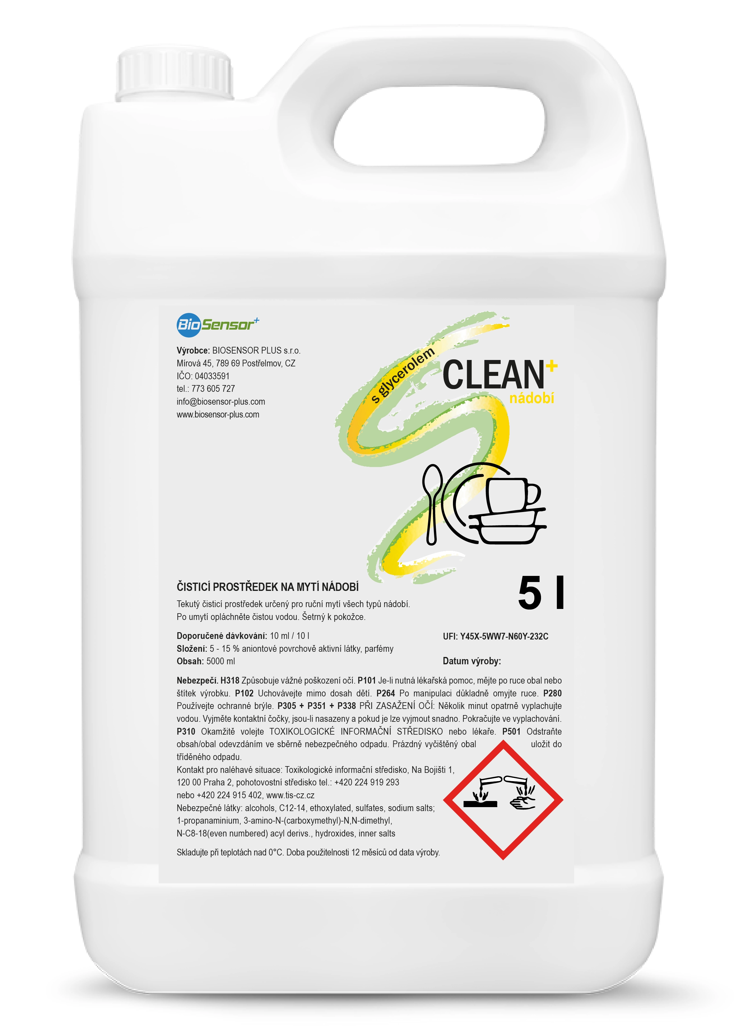 Clean+ Nádobí (kanystr 5l)